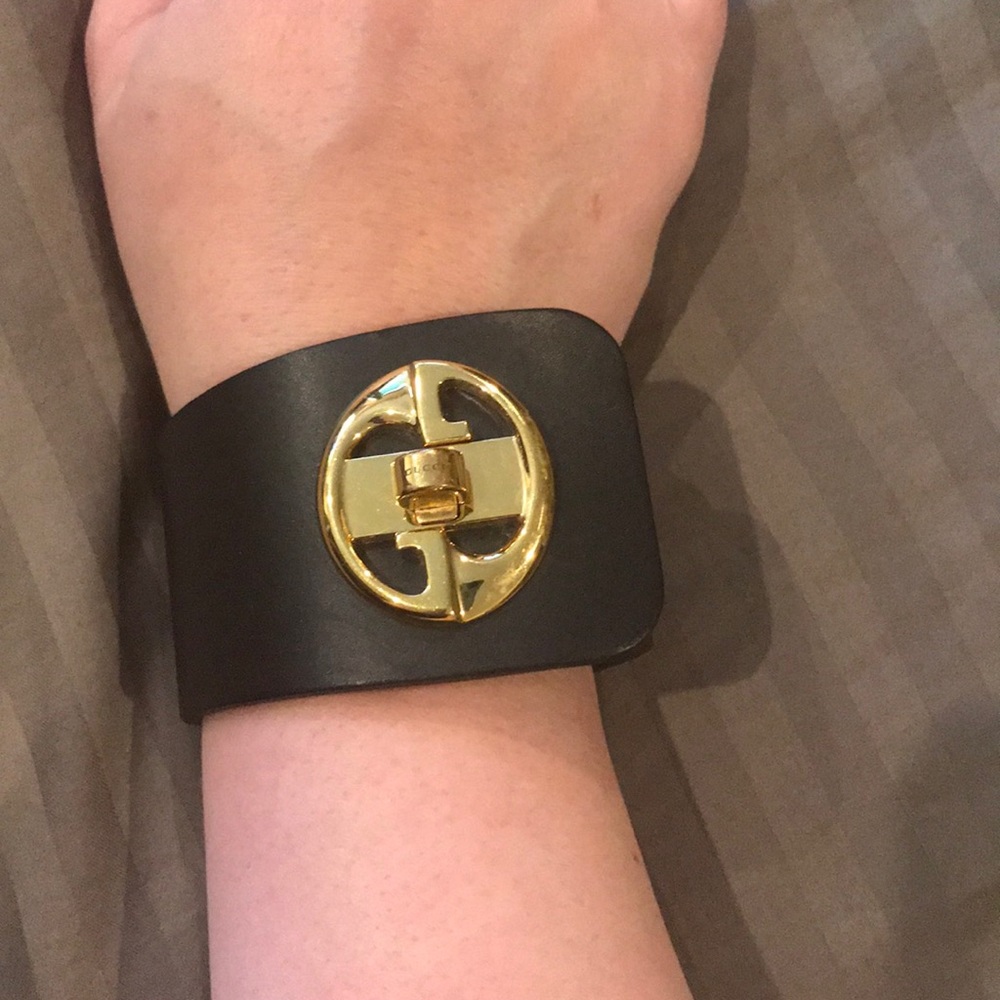 Black and Gold Women's Cuff Bracelet